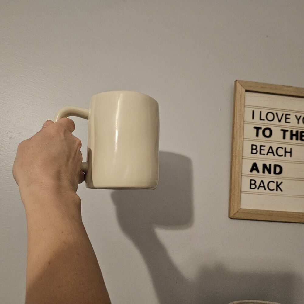 Rae Dunn Wifey Mug Coffee Tea Mug LL HTF Ceramic White Outer Interior Cup - Picture 2 of 4